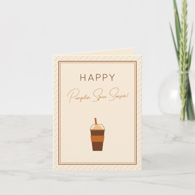 Happy Pumpkin Spice Season Funny Fall Card (Front)