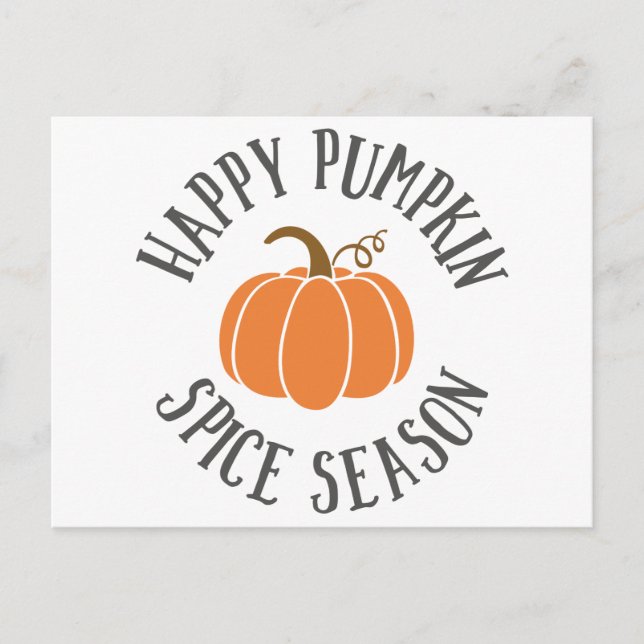 Happy Pumpkin Spice Season Postcard (Front)