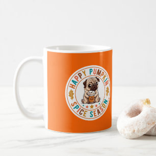 Happy Pumpkin Spice Season Pug  Coffee Mug