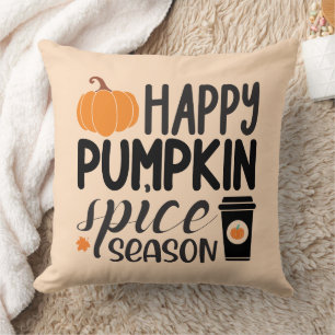 Happy Pumpkin Spice Season Throw Pillow