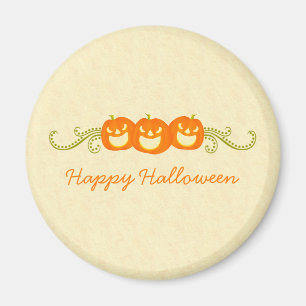 Happy Pumpkin Swirls Halloween Magnet