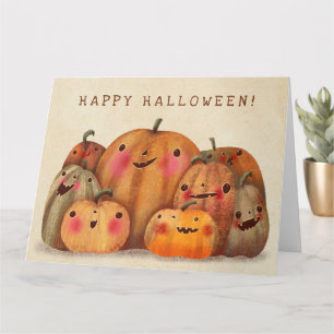 Happy Pumpkins  - Cute Halloween Card