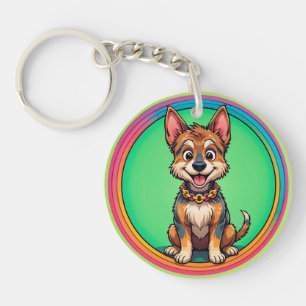 🌸 Happy Pup Colour Pop Fun Cute Charm Style 🌸 Keychain