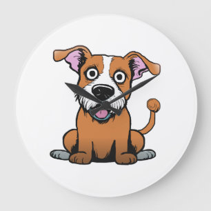 Happy Pup Parade Large Clock