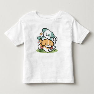 Happy Puppies Rolling Into May – Kawaii Dog Art Toddler T-shirt