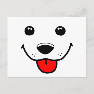 Happy Puppy Face Postcard
