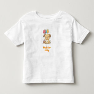 Happy Puppy, Let's Pawty, 1st Birthday, Sister, Toddler T-shirt