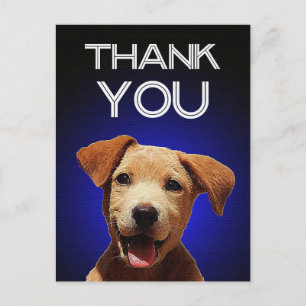 Happy Puppy Thank You Postcard