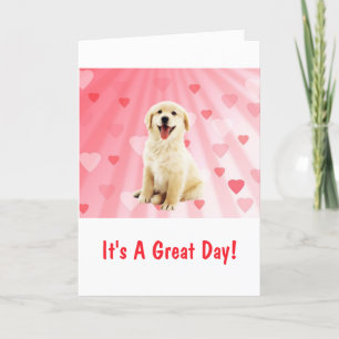 Happy Puppy Valentine's Day Holiday Card