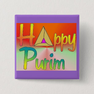 Happy Purim Button
