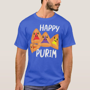 Happy Purim Costume Idea Cute Hamantaschen Jewish  T-Shirt