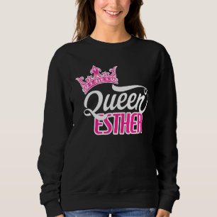 Happy Purim Costume Idea Queen Esther Hebrew Jewis Sweatshirt