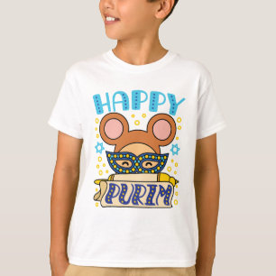 Happy Purim Jewish Holiday Mask T-Shirt