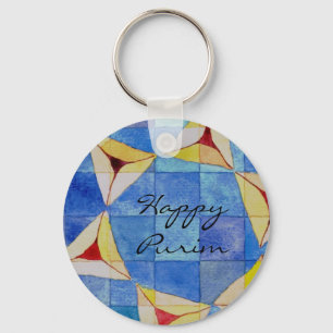 Happy Purim Key Chain