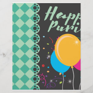 happy purim letterhead