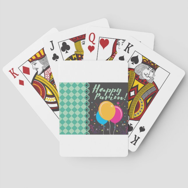 happy purim playing cards (Back)