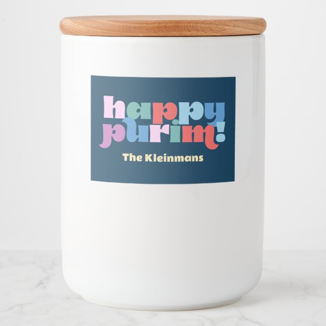 Happy Purim sameach label for mishloach manot (Front)