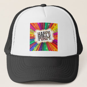 happy purim trucker hat