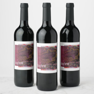 Happy Purim Wine Labels for Purim Party