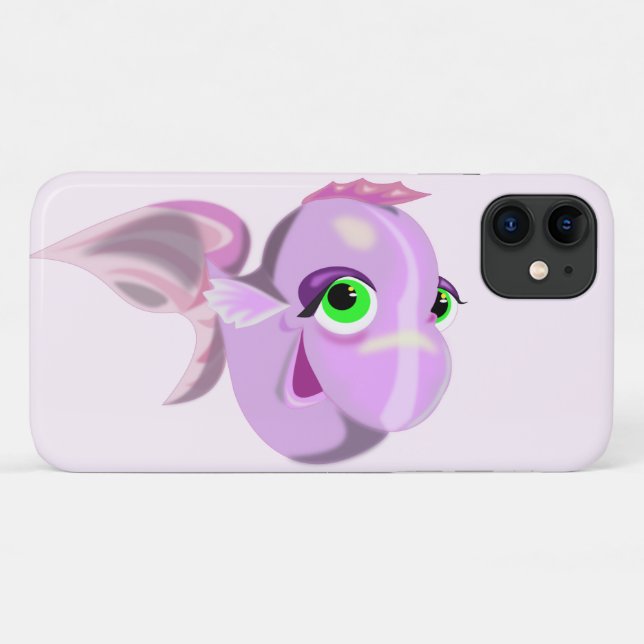 Happy Purple Fish - Case-Mate iPhone Case (Back (Horizontal))