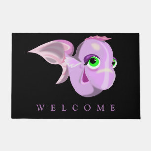 Happy Purple Fish - Welcome Doormat