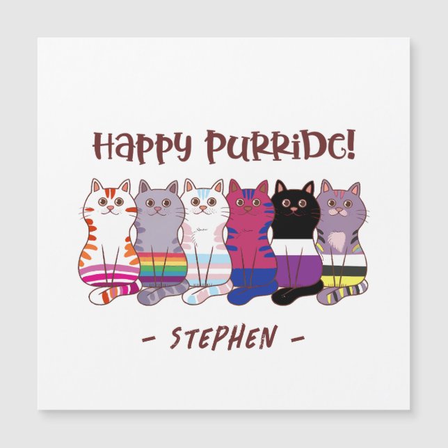 Happy Purride – LGBTQ Pride Cats (Front)