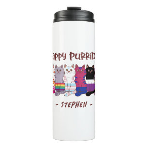 Happy Purride – LGBTQ Pride Cats Thermal Tumbler