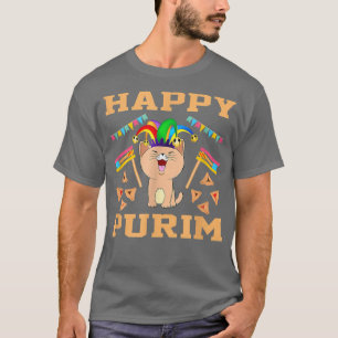 Happy Purrim Cat Jewish Holiday Purim Costume for T-Shirt