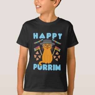 Happy Purrim Purim Cat Jewish Holiday T-Shirt