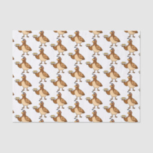 Happy quail with eggs cartoon  tissue paper