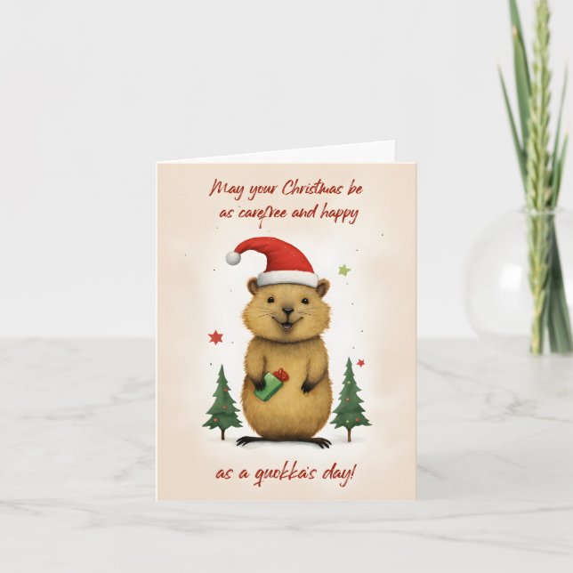 Happy Quokka Christmas - Card (Front)