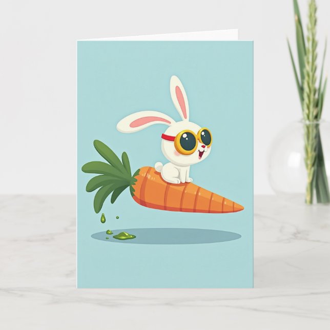 Happy Rabbit Carrot Ride Card (Front)