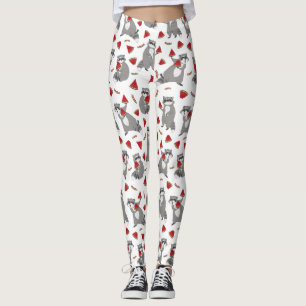 Happy raccoon with watermelon leggings