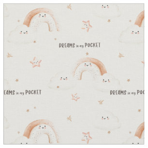 Happy rainbow - good mood vibes fabric