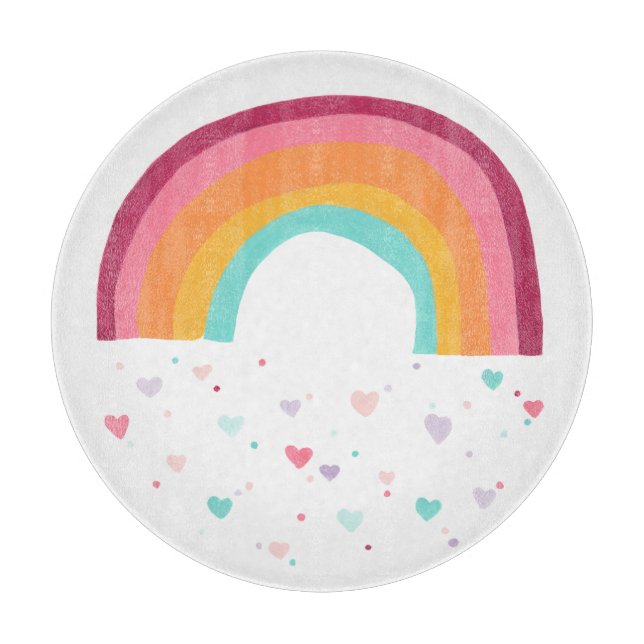Happy Rainbow Magic Cutting Board (Front)
