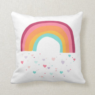 Happy Rainbow Magic Throw Pillow