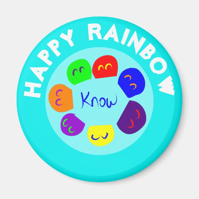 HAPPY RAINBOW MAGNET (Front)