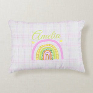 Happy Rainbow 'Now That You're In The World' Accent Pillow