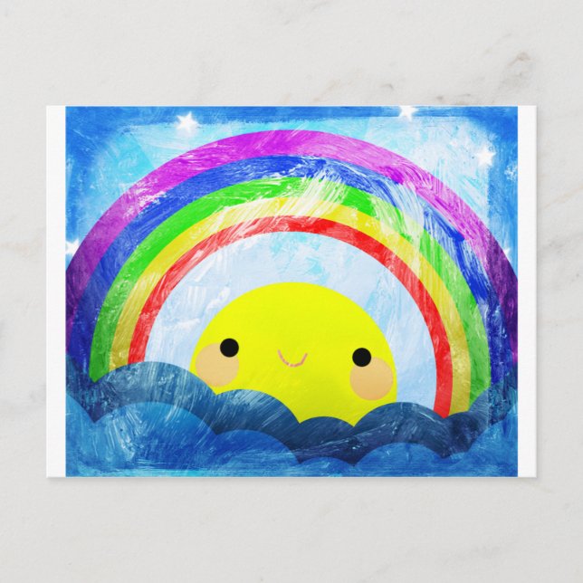 Happy Rainbow Postcard (Front)