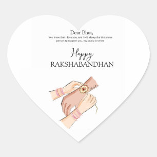 happy rakhi, rakshabandhan, indian festival, heart sticker