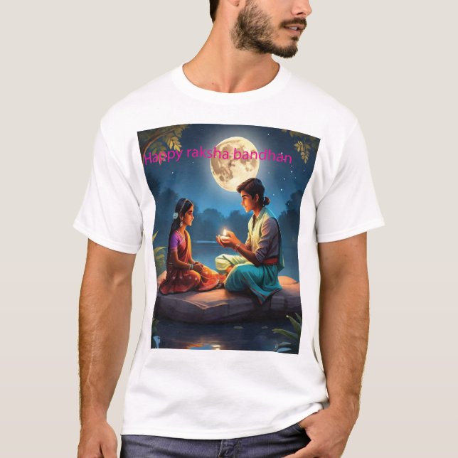Happy Raksha Bandhan T-Shirt (Front)