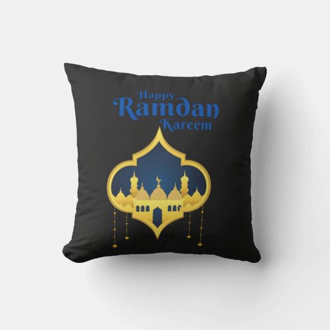 Happy Ramadan Kareem 2022  Throw Pillow (Front)