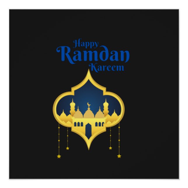 Happy Ramadan Kareem 2024,Eid Mubarak   Poster (Front)