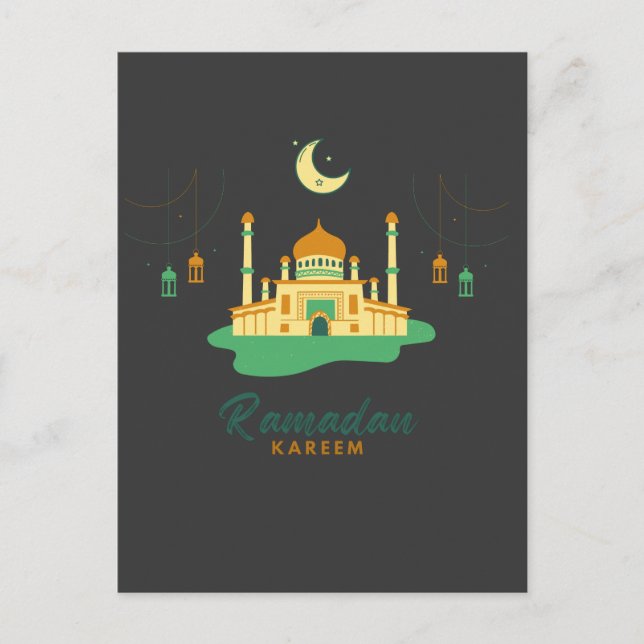 Happy Ramadan Kareem And Eid Mubarak 2022  Postcard (Front)