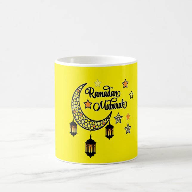 Happy Ramadan Kareem And Eid Mubarak 2024 Coffee Mug (Center)