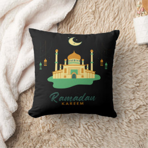 Happy Ramadan Kareem And Eid Mubarak 2026 Throw Pillow