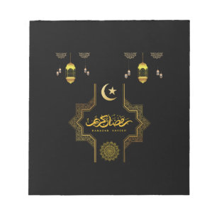 Happy Ramadan Kareem -Eid Mubarak Wishes Holiday Notepad