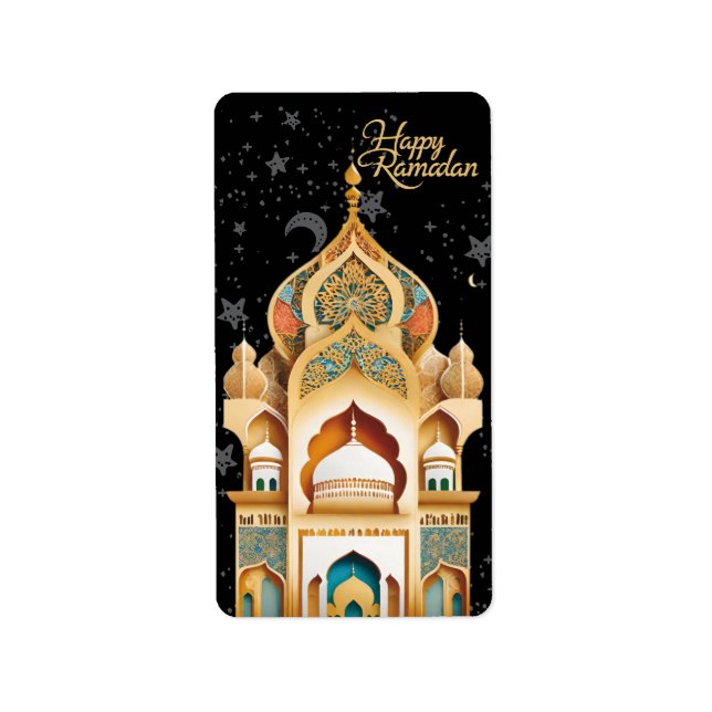 happy Ramadan Label (Front)