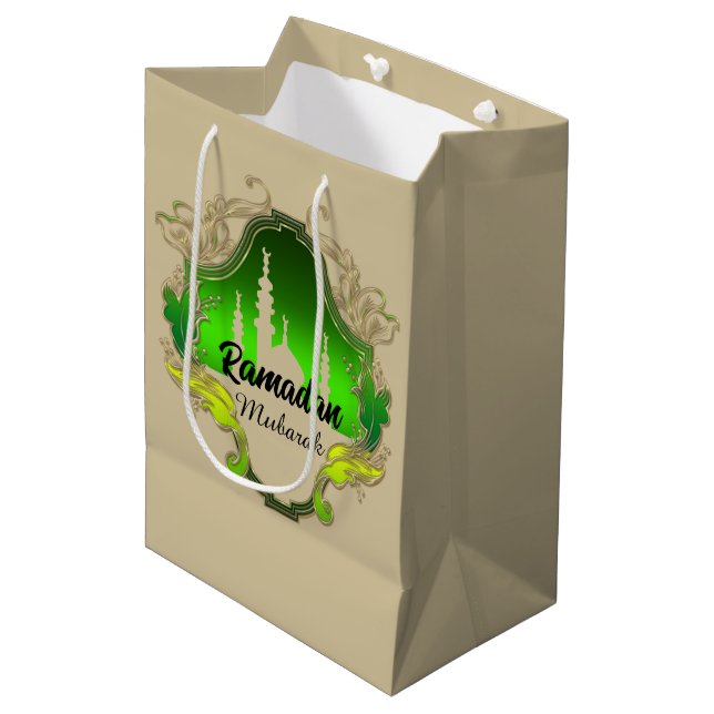 Happy Ramadan  Mubarak Kareem  2024 Medium Gift Bag (Front Angled)