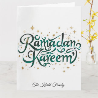 Happy Ramadan Mubarak Ramadan Kareem Gold Muslim Card